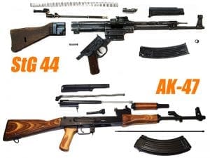 Внутри AK-47 и StG-44 мы видим различные принципы компоновки узлов, запирания ствола и гашения отдачи