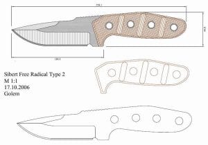 Чертеж холодного оружия