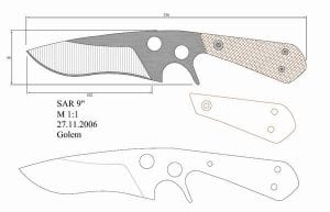 Чертеж холодного оружия