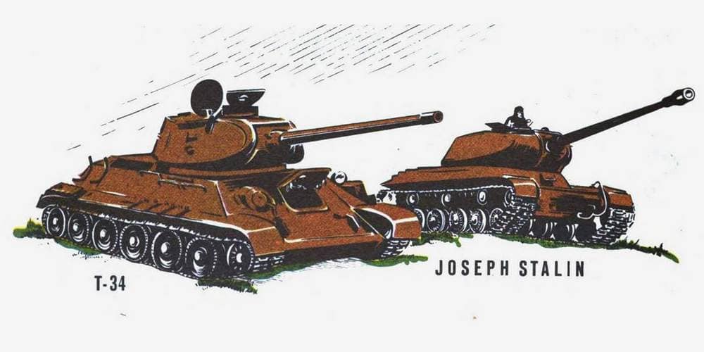 Танк «Сталин» поддерживает средние Т-34 и «шерманы» дальнобойным огнём.
