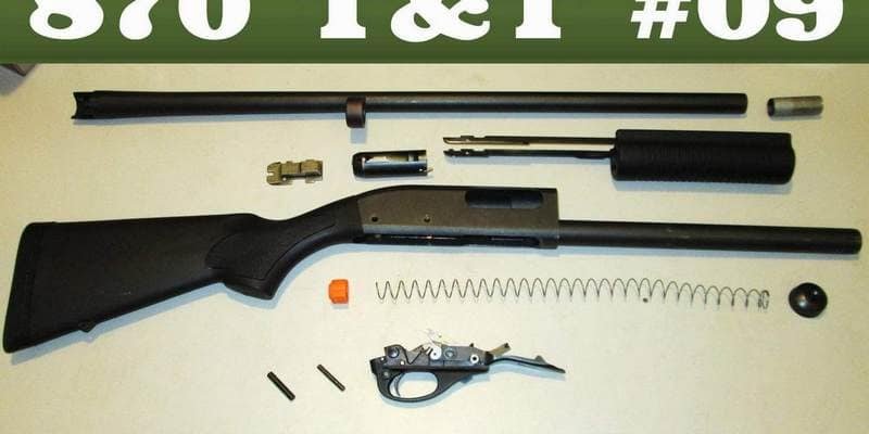 Помповое ружьё Remington 870 в разобранном состоянии