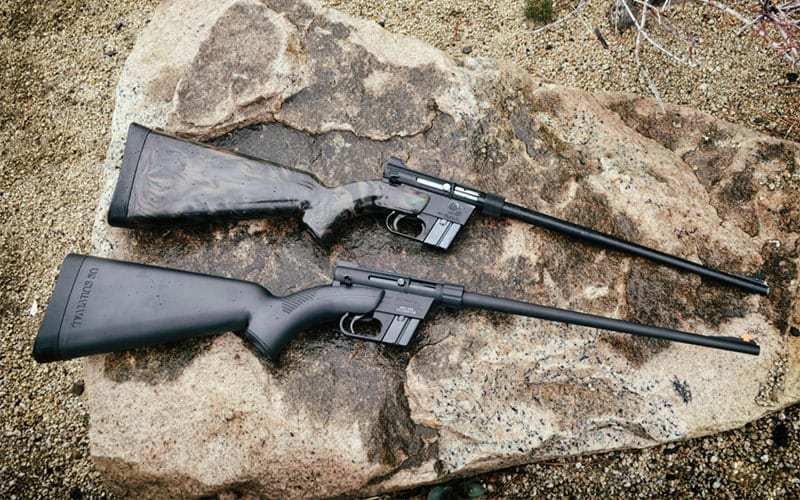 На фото - одна из оригинальных AR-7 (выше) и современная версия от Henry Repeating Arms (ниже).