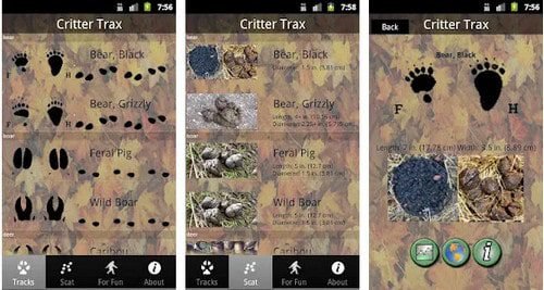 Critter Trax - Приложения для выживания для iPhone и Android
