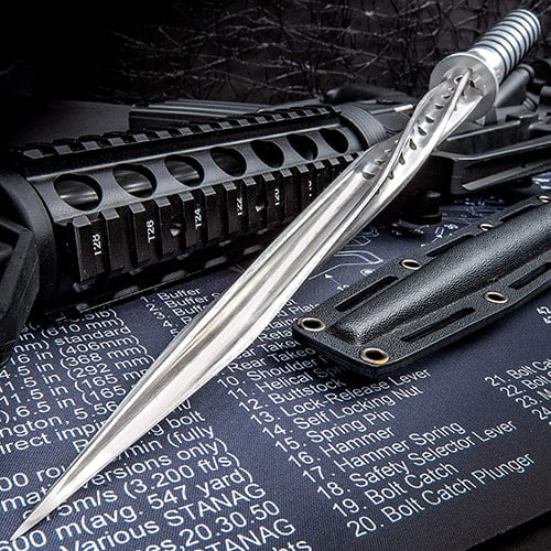  K EXCLUSIVE Grey Titanium Spiral Dagger - Лучшие кинжалы для самообороны, охоты и выживания