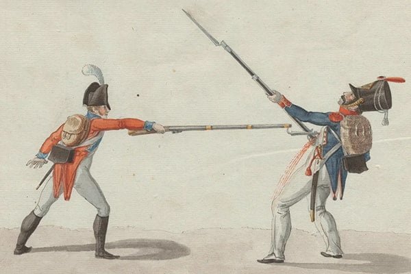 Удар штыком из австрийского наставления 1815 года
