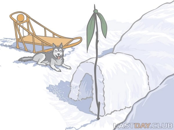 Как построить квинзи - снежное укрытие канадских лесных индейцев