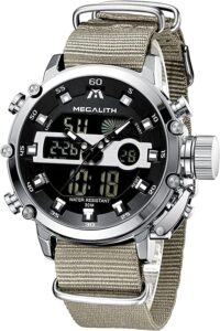 тактические наручные часы MEGALITH Mens Watches Waterproof Digital Military Sport